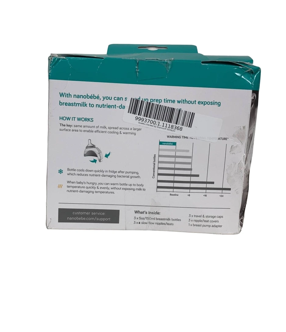 Nanobébé Breastmilk Bottles, 5 Oz 3-pack 3 Nanobébé Breastmilk Bottles, 5 Oz 3-pack - Image 3