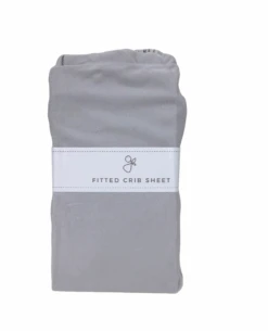 Goumikids Fitted Crib Sheet, Storm Grey