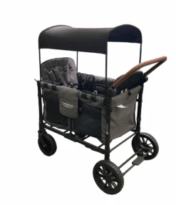 Wonderfold W4S 2.0 Multifunctional Stroller Wagon, 2021, Charcoal Grey With Black Frame