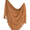 Copper Pearl Knit Swaddle Blanket, Camel